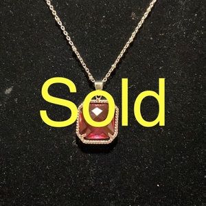 Swarovski crystal read pendant necklace new perfect gift for Christmas